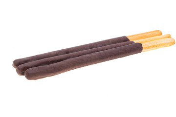 biscuit stick in chocolate isolated