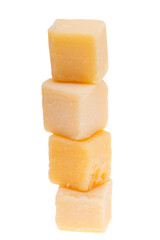 cheese cubes isolated