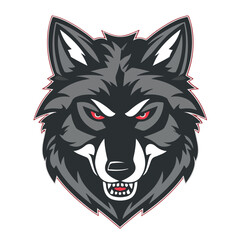 Wolf head mascot logo vector illustration