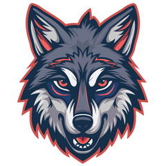 Wolf head mascot logo vector illustration