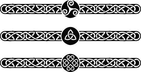 Celtic Knot Border - Spiral, Triquetra, Knot