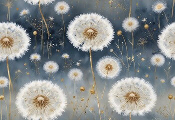 Obraz premium 3d digital floral wallpaper