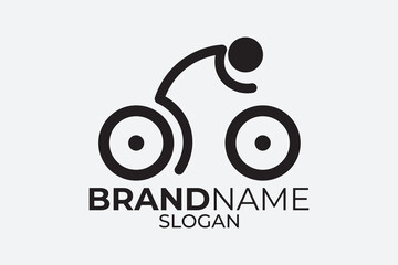 Bicycle icon or cycle logo design. Bicycle badge or cycle app design.