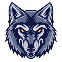 Wolf head mascot logo vector illustration