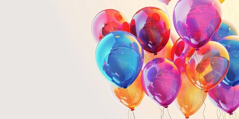 Festive Array of Colorful Balloons