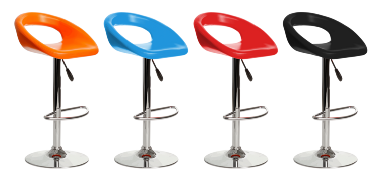 Bar stools isolated on transparent background