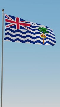 Looping 3D render animation of the Flag of the Commissioner of the British Indian Ocean Territory