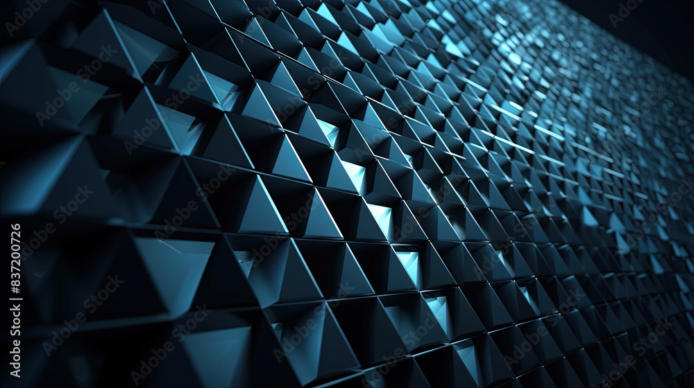 Poster Abstract background with structure of neon triangles and technology style.