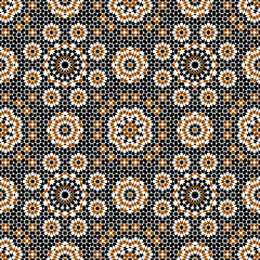 Seamless arabic geometric ornament based on traditional arabic art. Arabian tile. 