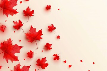 Canada Day Poster design, background - generative ai