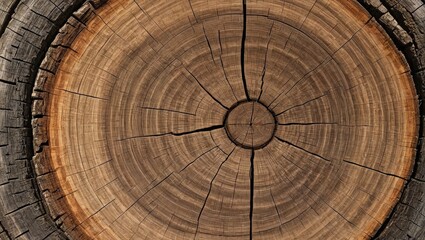 Closeup of a Tree Trunk Cross Section