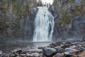 Obraz premium The Storfossen waterfalls in Norway near Trondheim. 
