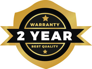 You and warranty icon vector design black and golden color 