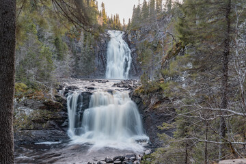 The amazing double waterfalls of Storfossen in Norway.