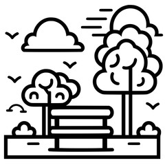 Icon set icon, friendship icon, lifestyles icon, springtime icon, transportation icon, weather icon, healthy lifestyle icon, playground icon, park bench icon, nature icon, grass icon, food icon, fores