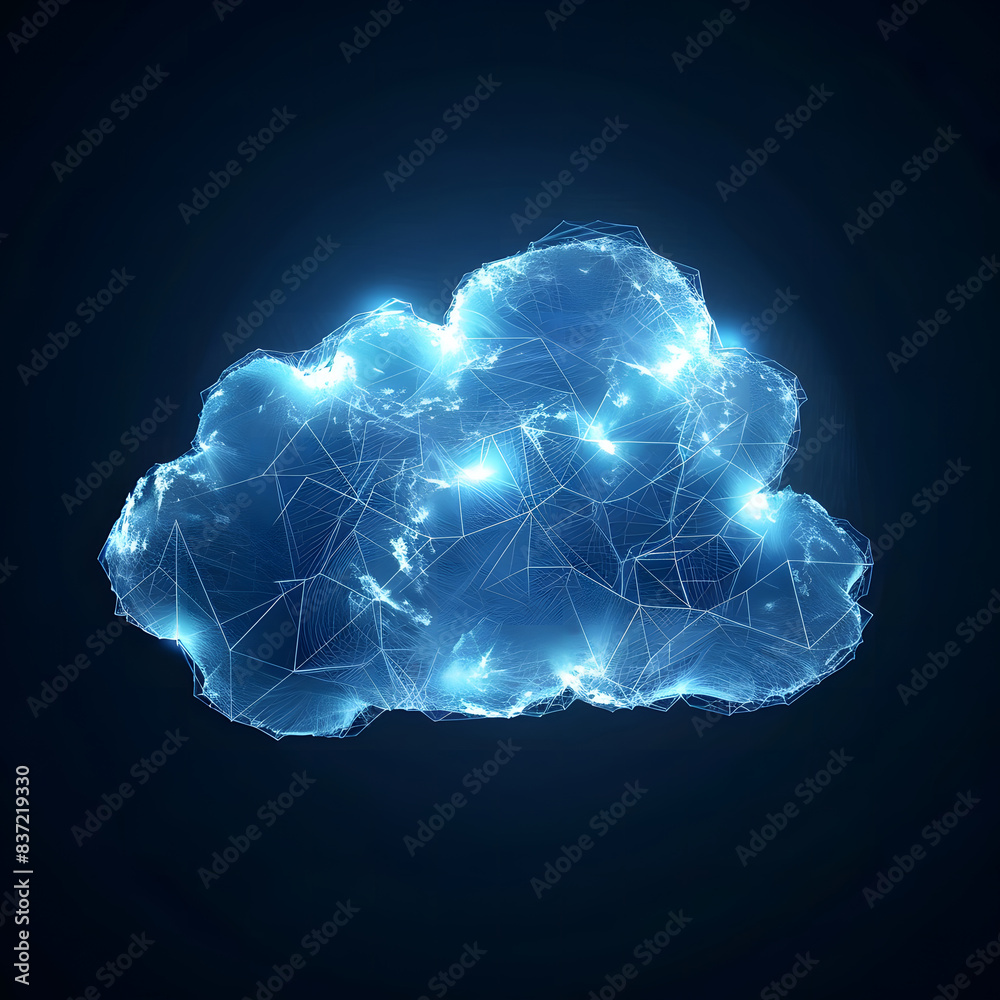Poster cloud computing concept.abstract cloud connection technology background design.