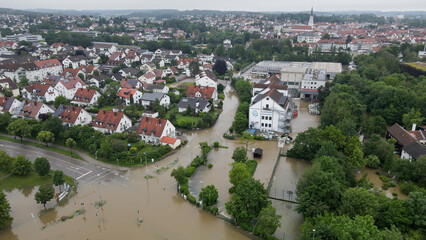 Pfaffenhofen Ilm as one of the city which was injured by the water flood in 2024