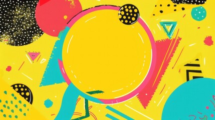 1980s style design with vibrant colors and a clear middle section - graphic design, advertising, nostalgia