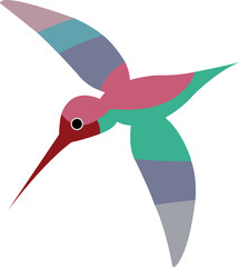 A flying colorful hummingbird or colibri vector image