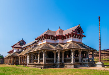 Fototapeta premium Thousand Pillars Jain Temple ancient temple located in Moodbidri
