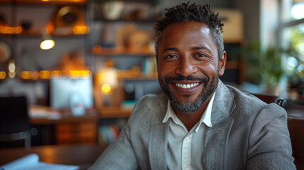 Handsome black businessman 0 years old