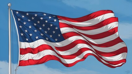 Fototapeta premium The American flag 