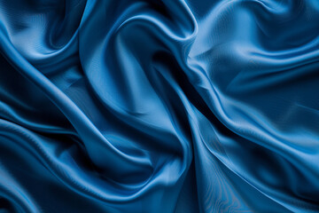 Obraz premium Blue abstract background Shiny Natural Dark Blue Silk