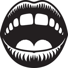 Mouth  silhouette vector illustration
