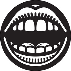 Mouth  silhouette vector illustration