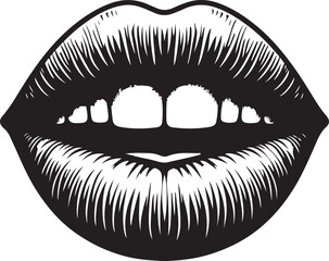 Mouth  silhouette vector illustration