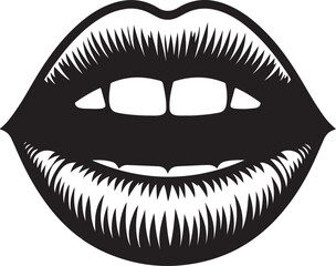 Mouth  silhouette vector illustration
