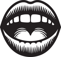Mouth  silhouette vector illustration