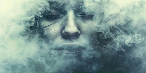 Stolen Identity: a person lost to addiction, their true self obscured by the fog of intoxication