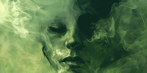 Stolen Identity: a person lost to addiction, their true self obscured by the fog of intoxication