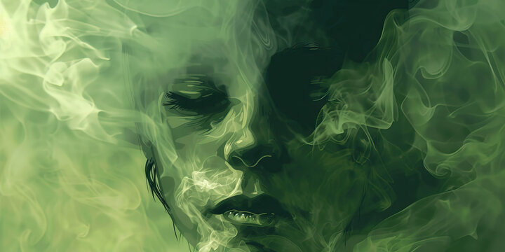 Stolen Identity: a person lost to addiction, their true self obscured by the fog of intoxication
