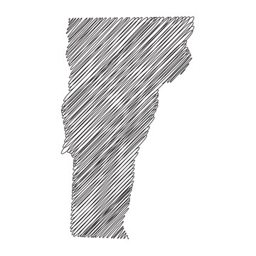 recommend clip art: Vermont US state thread map line vector illustration