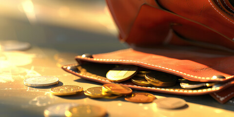 Obraz premium Endless Cycle: an empty wallet, endless debt, and empty promises of a better tomorrow.