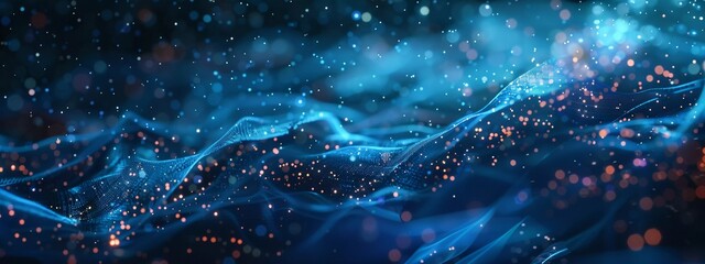 Obraz premium Digital Horizon: A Journey into Tech Innovation (Business Technology, Background)