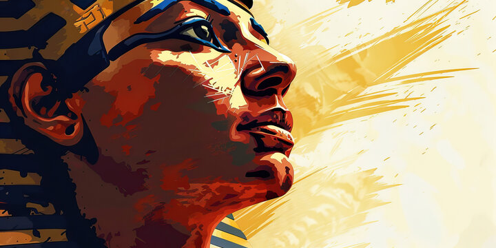 An Egyptian Pharaoh, guiding the souls of the departed to the afterlife.
