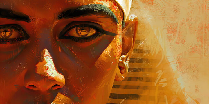 An Egyptian Pharaoh, guiding the souls of the departed to the afterlife.