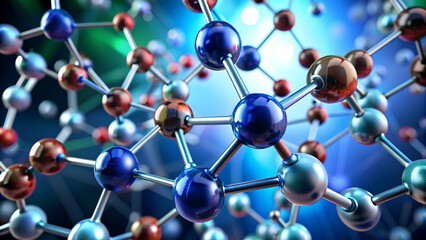 Obraz premium 3d render of molecule