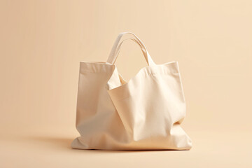 beige canvas tote bag displayed against a neutral background showing its simple and minimalist...