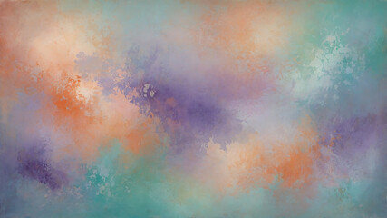 Fototapeta premium Rainbow Grunge Pastel Texture Wallpaper - Artistic Vintage Background