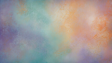 Obraz premium Rainbow Grunge Pastel Texture Wallpaper - Artistic Vintage Background