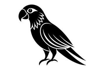 parrot bird silhouette vector illustration