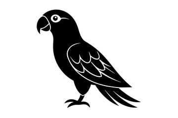 parrot bird silhouette vector illustration