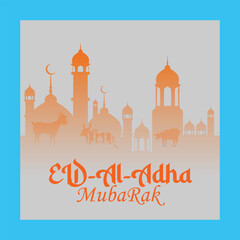 Eid al Adha Mubarak social media post Template