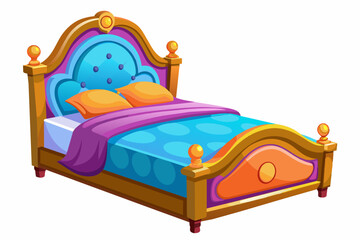 bed vector illustration