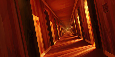 Lost in the Maze: Endless hallways stretch out in every direction, doors locked and barred, leaving the addict trapped in an eternal cycle of longing and despair.