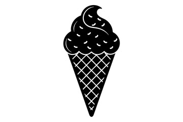 ice cream silhouette vector illustration